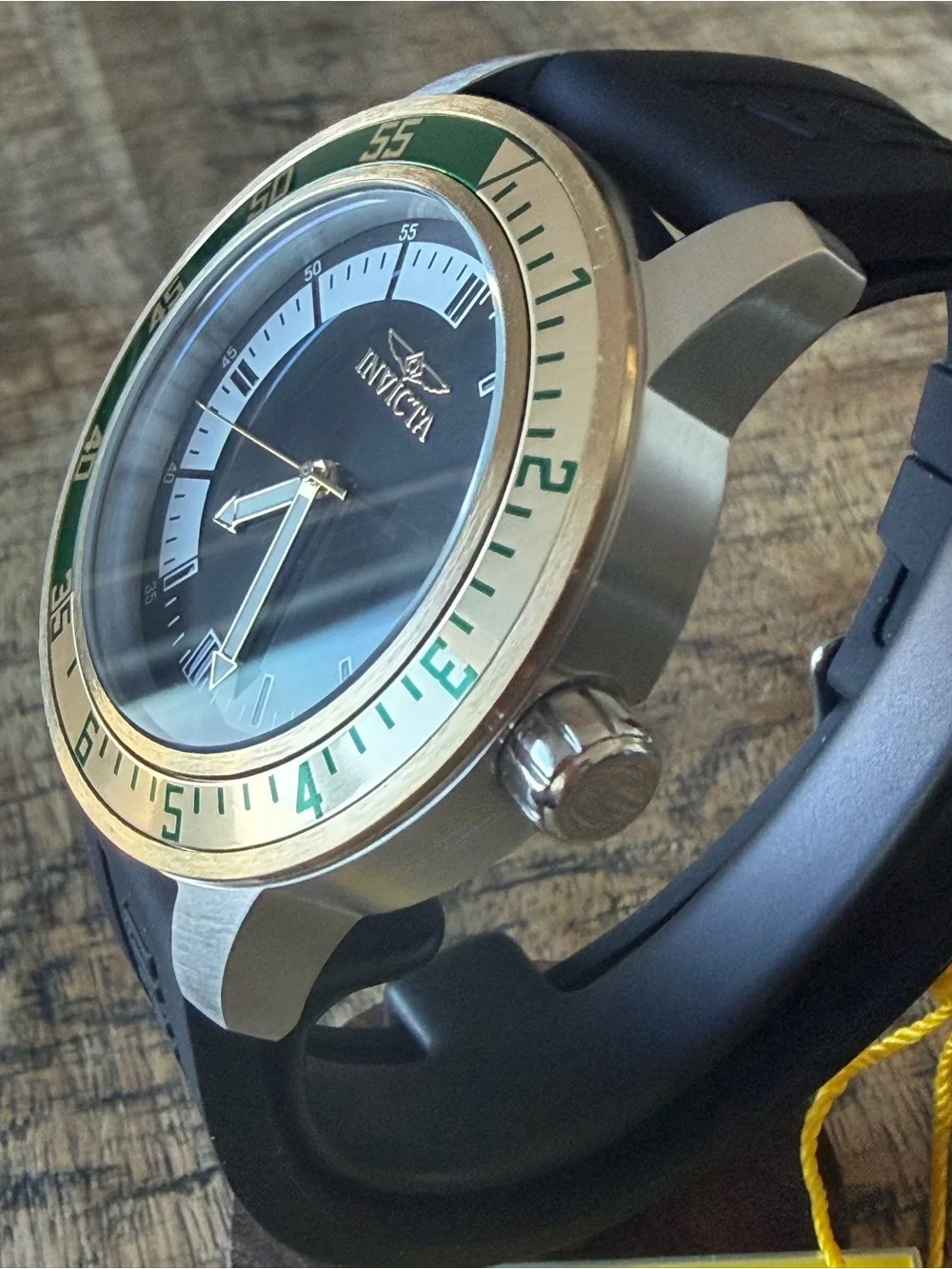 NEW Invicta Specialty Compass Two-Tone Green Bezel Watch 45mm- 100M WR NIB